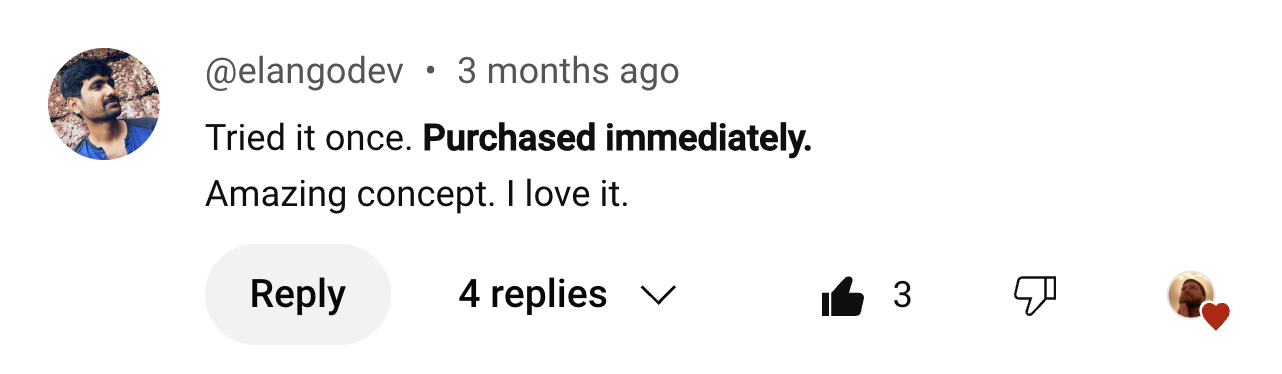 Tried it once. Purchased immediately.
Amazing concept. I love it.